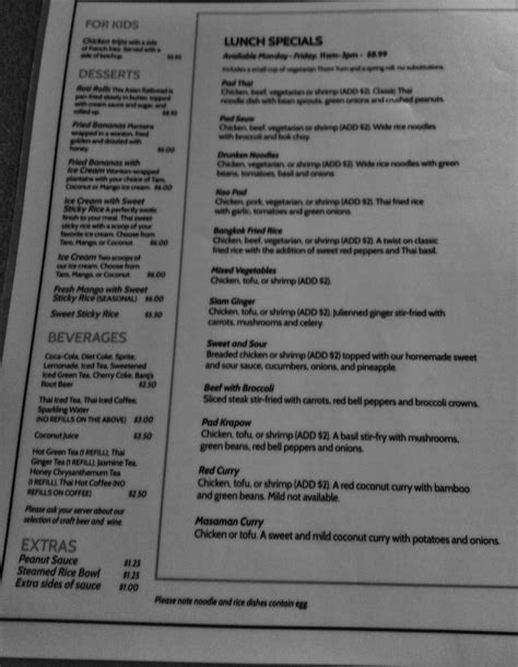 Siam Square Menu, Menu for Siam Square, Fountain Square, Indianapolis - Urbanspoon/Zomato