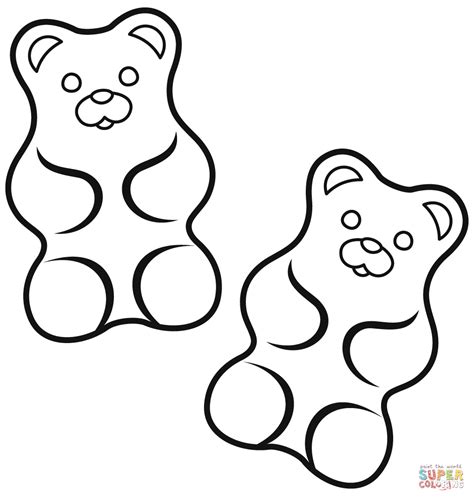 Gummy Bear coloring page | Free Printable Coloring Pages