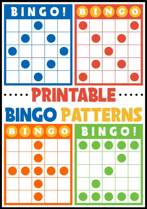 Bingo Patterns Printable - Printable Word Searches