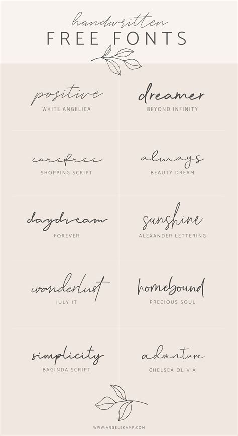 Cool Handwriting Fonts