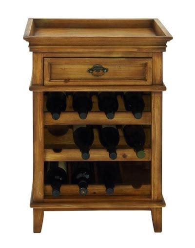 Wooden Wine Rack Table - Globe Imports