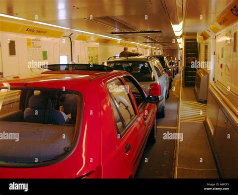 inside channel tunnel cars inside le shuttle train channel tunnel crossing folkestone to ...