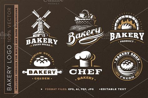 Bakery logo set | Creative Logo Templates ~ Creative Market