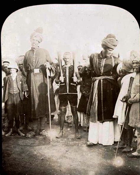 The two Kashmir Giants posing with the American photographer James ...