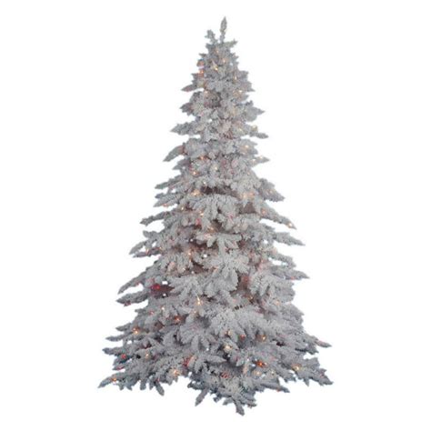 Vickerman Flocked White Spruce Pre-lit Christmas Tree - Walmart.com - Walmart.com