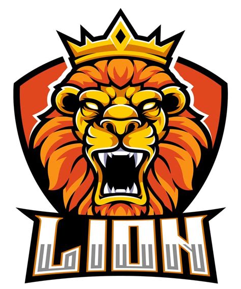 Lion head esport mascot logo design By Visink | TheHungryJPEG | Lion ...