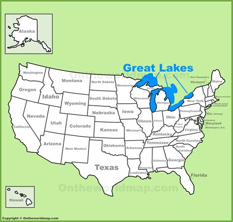 Usa Great Lakes Map | Island Maps