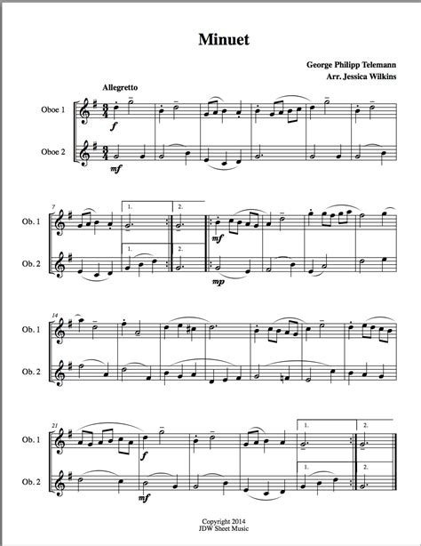 6 Easy Oboe Duets (Digital Download) – JDW Sheet Music