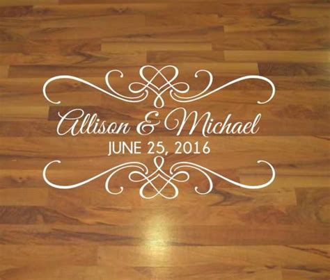 Dance Floor Decal - Wedding Decal - Vinyl Decal - Personalized Decal - Vinyl Floor Decal ...