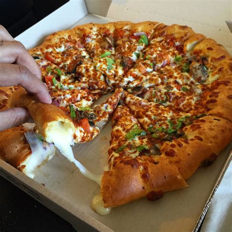 5 Cheese stuffed crust Veggie lovers pizza from Pizza Hut : Pizza