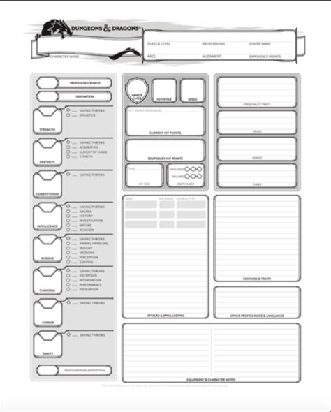 DMG Optional Character Sheet - Dungeon Masters Guild | Dungeon Masters Guild