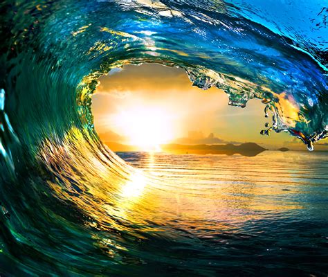 Free photo: Ocean Wave Sunset - Yellow, Sunny, Scene - Free Download ...