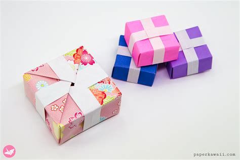 Origami Present Gift Box Tutorial - Paper Kawaii