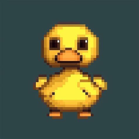 Create A Cute Duck Character With Minecraft Pixel Art | Premium AI ...