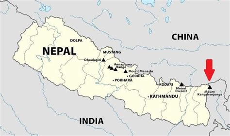 Kanchenjunga Mountain Map