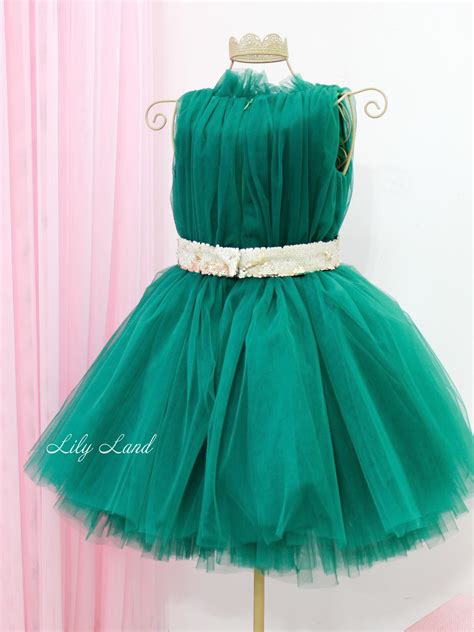 Emerald Green Baby Dress Birthday Baby Girl Dress Puffy Tutu - Etsy UK