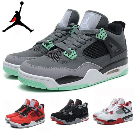 Nike Air Jordan 4 Retro IV Toro Bravo Bred Green Glow Oreo Thunder Cement Mens Basketball Shoes ...