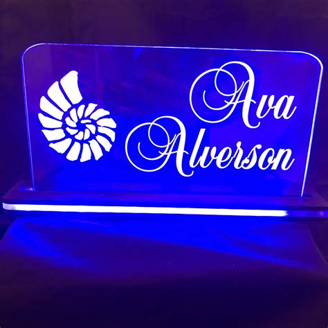 Custom LED Edge Lighted Acrylic Laser Engraved and Cut Sign 6"x6" or 8 – CCHobbyFun