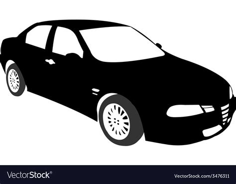 Silhouette of car black Royalty Free Vector Image