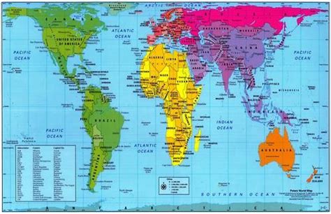 The Peters World Map: Shows correctly the actual sizes of the continents | World map continents ...