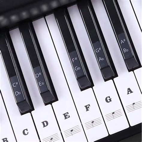 54 61 88 Keys Electronic Piano Keyboard Sound Name Stickers Key Sticker ...