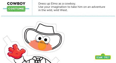 Elmo the Musical: Cowboy Costume Printable | Sesame Street | PBS LearningMedia