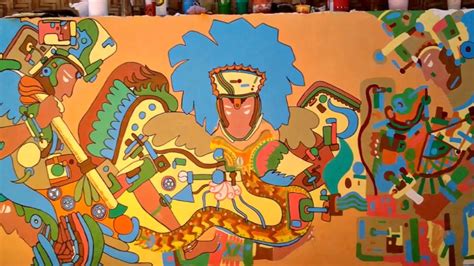 Wall Mural Painting of 'the Mayans' by Vinu - YouTube