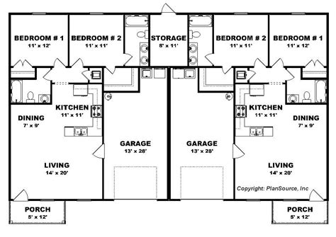 Luxury Two Bedroom Duplex House Plans - New Home Plans Design