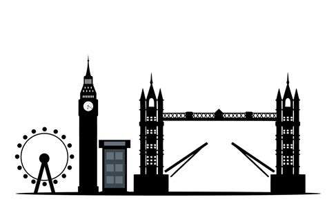 London Skyline Silhouette Png