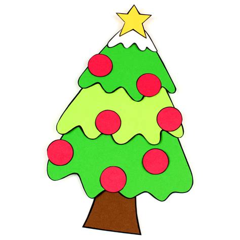 Paper Christmas Tree Craft with Free Template - Mama Likes This