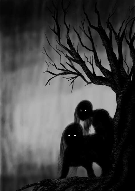 Dark, creepy, Halloween, gothic, art, drawing, Procreate, demon, cool aesthetic, monster, night ...