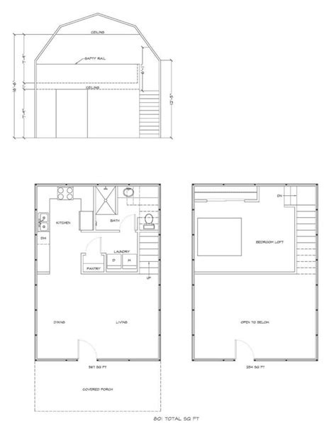 12X32 Deluxe Lofted Barn Cabin Floor Plans - floorplans.click