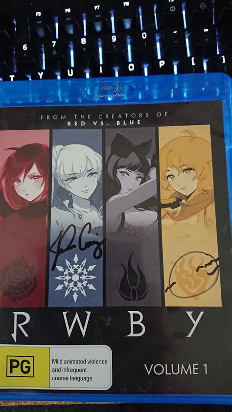 RWBY vol 1 signed by Monty Oum : r/RWBY