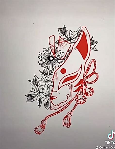 Anbu mask x floral | Idee per tatuaggi, Tatuaggi, Bozze per tatuaggi