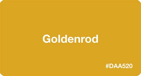 Goldenrod Color: Best Practices, Color Codes, Palettes & More!