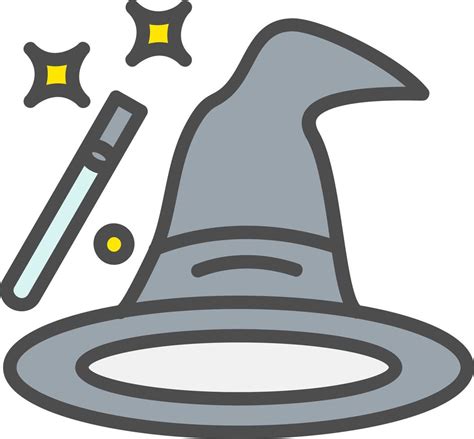 Wizard Hat Vector Icon 15790904 Vector Art at Vecteezy