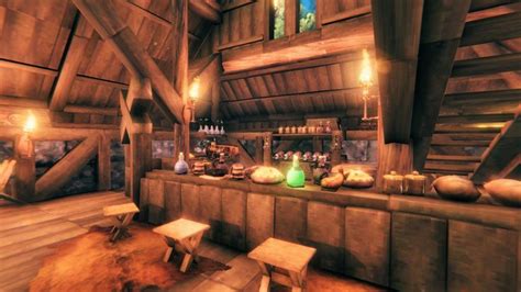 Valheim - Tavern Interior - The Pilgrimz Project | Viking house, Base building, Building