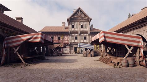 ArtStation - Medieval Modular Town with Full Interior | Game Assets