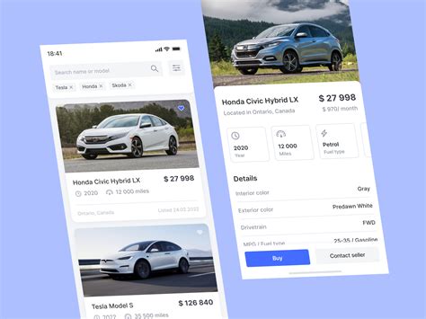 Car Buy - Mobile App by Alex Herzog on Dribbble