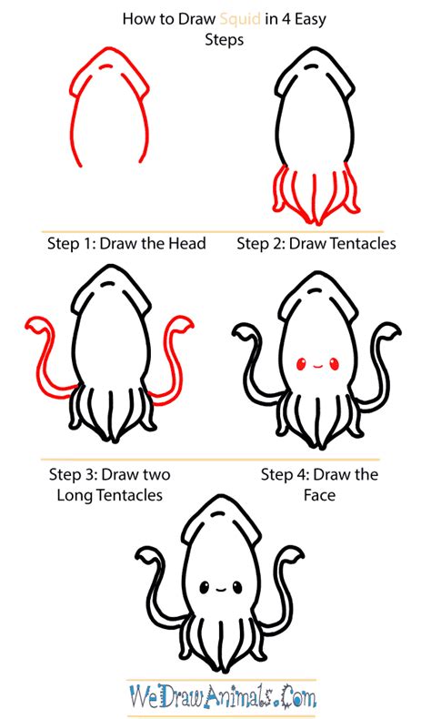 How To Draw A Squid Easy Drawing Tutorial For Kids Drawing Tutor – Iransmarts