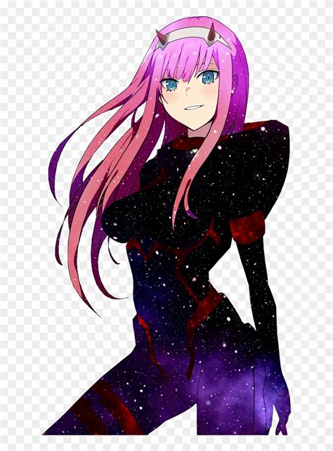 Zero Two Png - Anime Pink Hair Demon, Transparent Png - 631x1059(#6576524) - PngFind