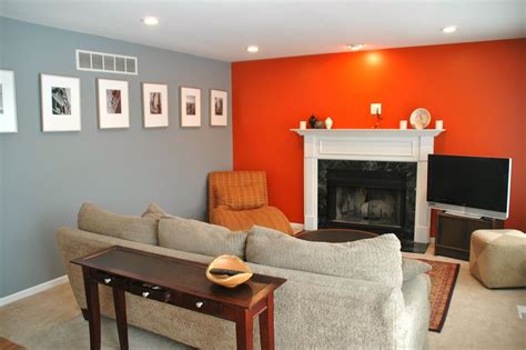 Orange and Gray Living Room Decor Ideas