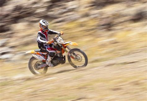 Off Road Dirt Bike Racer Panning Shot Editorial Photography - Image: 32373027