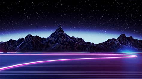 🔥 Free Download Desktop Neon Mountain Wallpaper Dark Aesthetic by ...