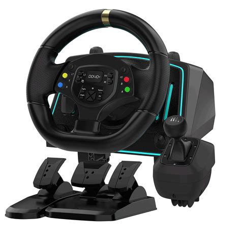 Racing Wheel, DOYO Gaming Steering Wheels 1080° Driving Sim Car Simulator with Speaker Pedals ...