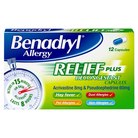 Buy Benadryl Plus Caps 12 | Chemist Direct