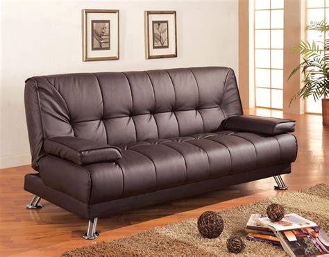 Faux Leather Convertible Sofa Bed With Removable Armrests - 300148 from Coaster (300148 ...