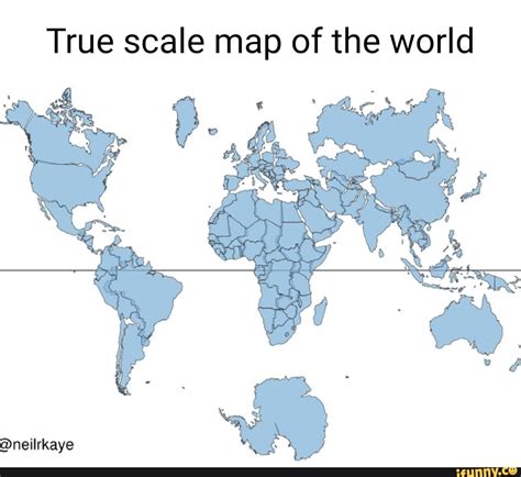 True scale map of the world @Mneilrkaye - iFunny | Geography map, Map diagram, Map