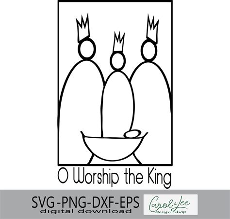 Nativity With Wise Men Scene, Baby Jesus, Celebrate Christmas Scene SVG, Worship King, Christmas ...