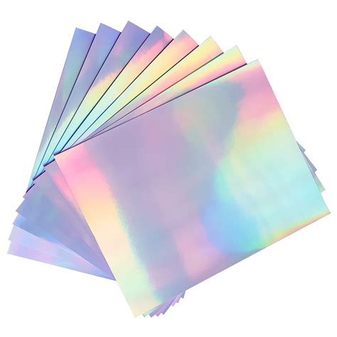 Buy Printable Holographic Sticker Paper for Your Ink Jet Printer 8.5 x 11 Inches Dries Quickly ...